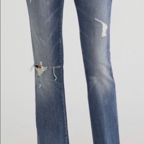Seven For All Mankind Women's Distressed
Bootcut Denim Jeans Size 28 - Picture 3 of 10